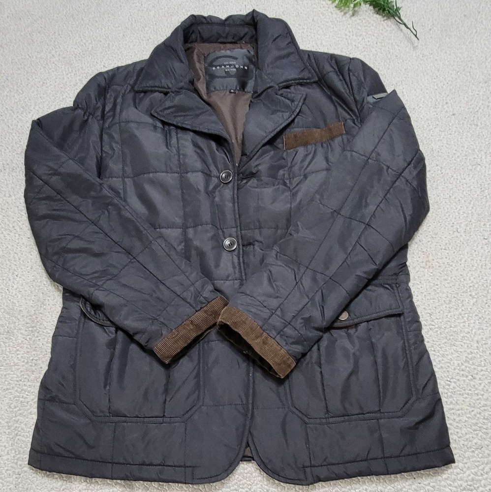 Sean John New York  Quilted Puffer Button Front Corduroy Trim Jacket XL - Picture 3 of 10